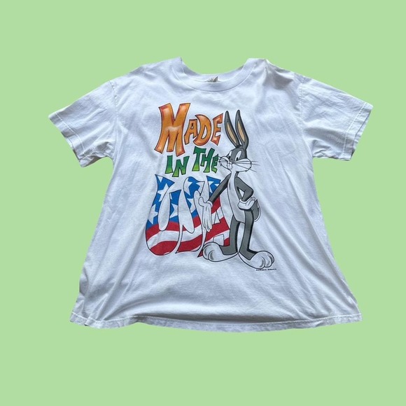 VINTAGE 1995 MADE IN THE USA LOONEY TUNES BUGS BUNNY SIZE XL - Picture 1 of 4